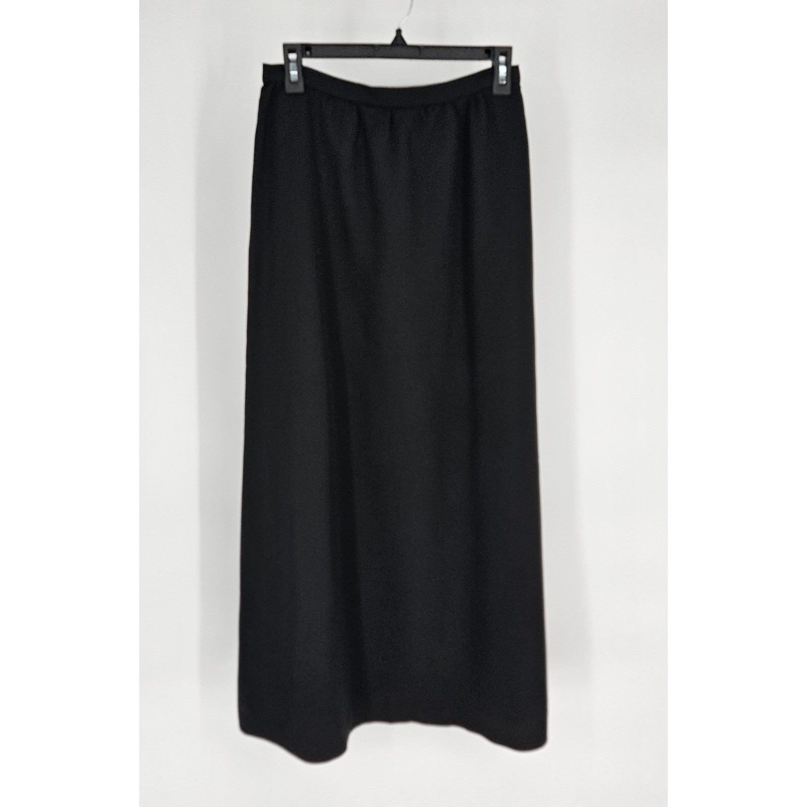 Vintage Emporio Armani Italian Made Maxi Skirt Women Size 4 Black Quiet Luxury