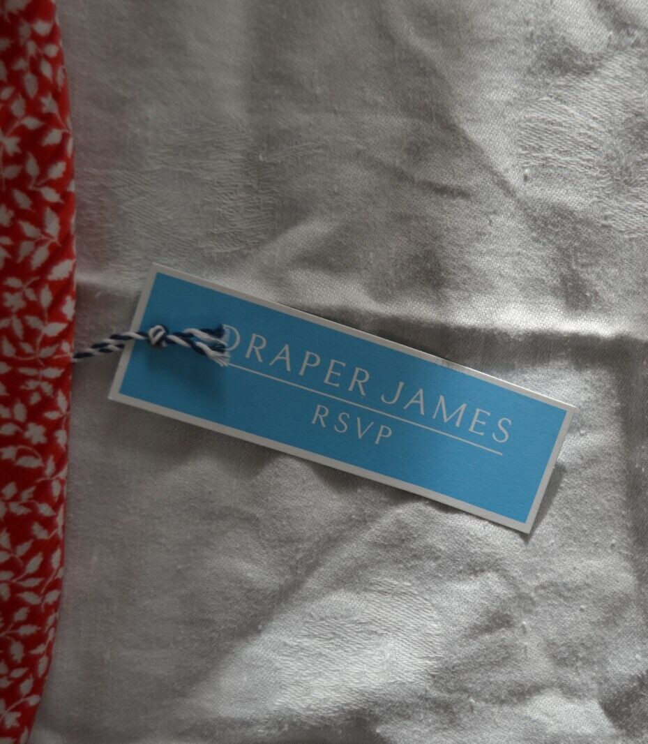 DRAPER JAMES Button Front Shirt Dress RED/CREAM Size S Vintage Fully Lined NWT