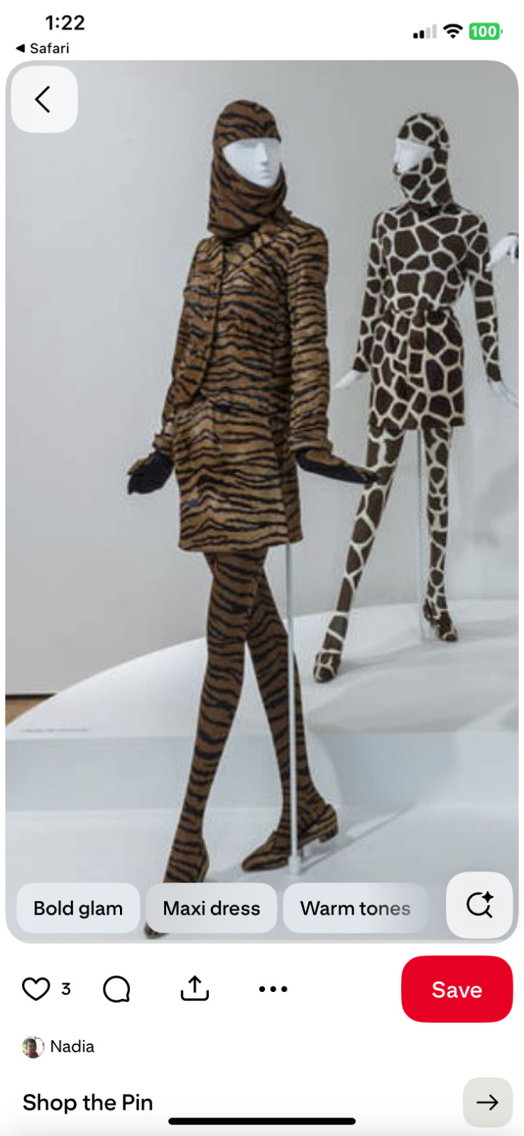 * ICONIC * TOTAL LOOK * RUDI GERNREICH * 1966 *CHEETAH* PRINT MINI DRESS *