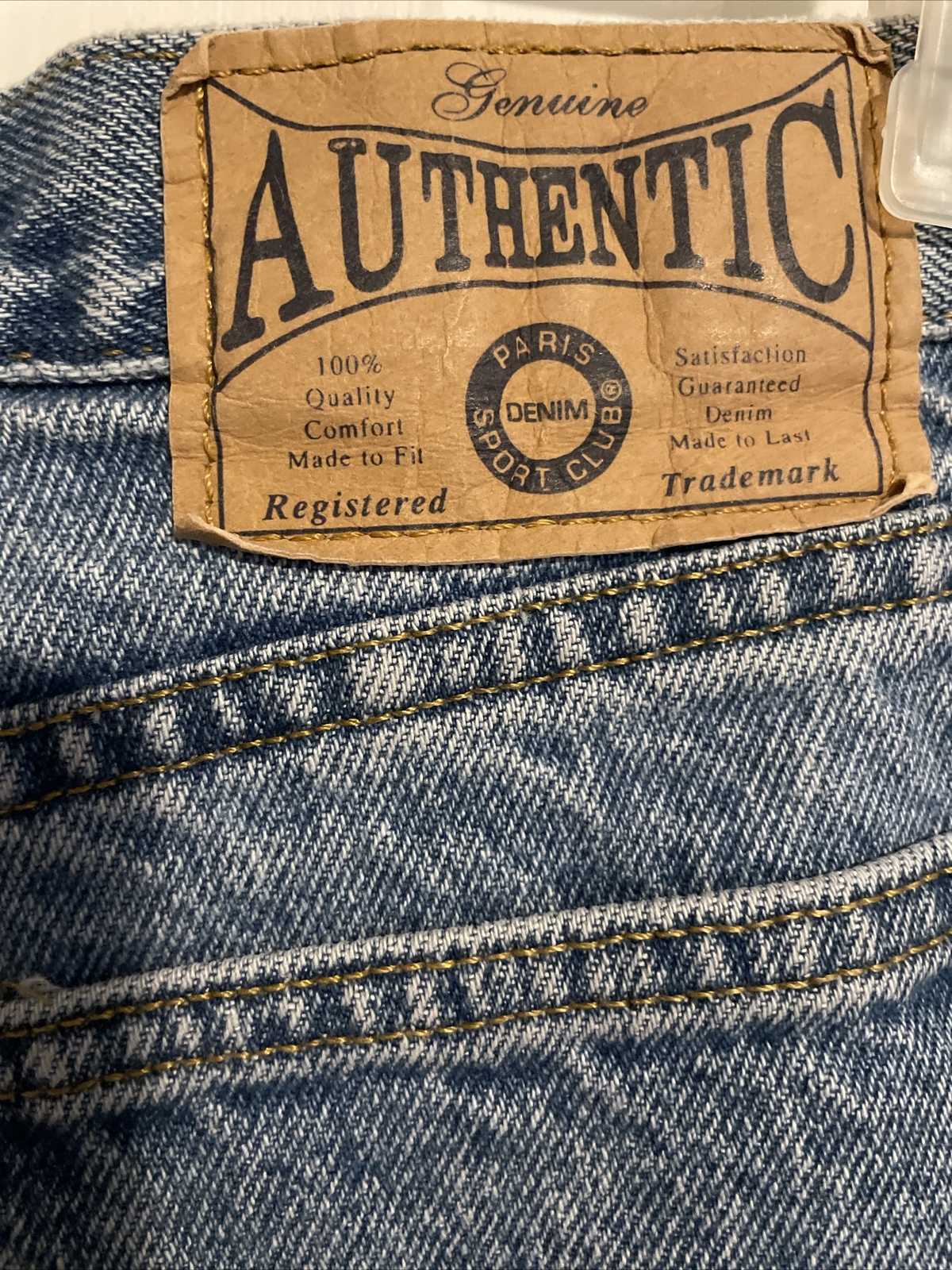 Vintage Paris Sport Club Button Fly Jeans Womens Size 28×29 Classic Fit Tapered