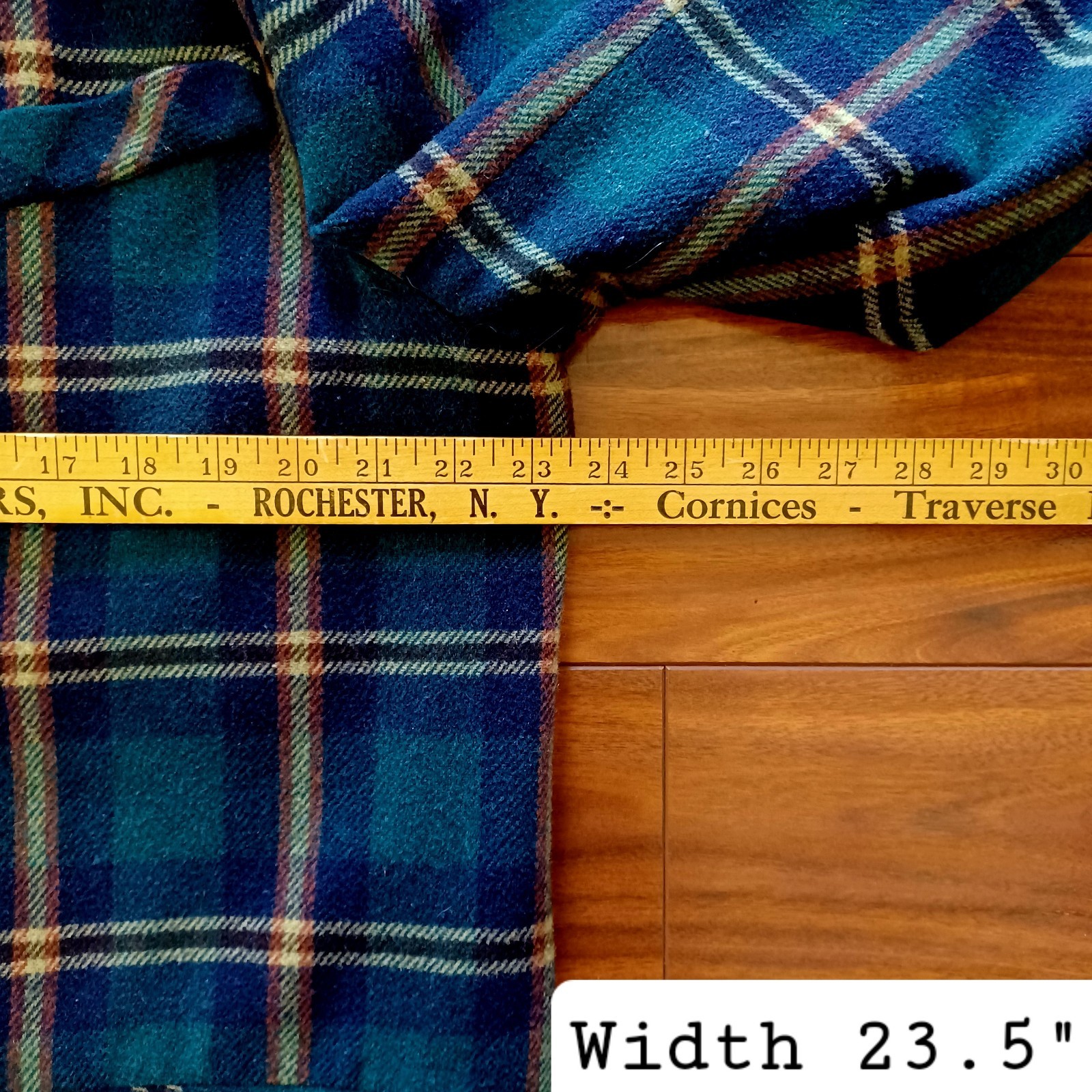 Vintage Blazer Women’s Size 16 Green Plaid Tartan Wool Laura Scott Scholar