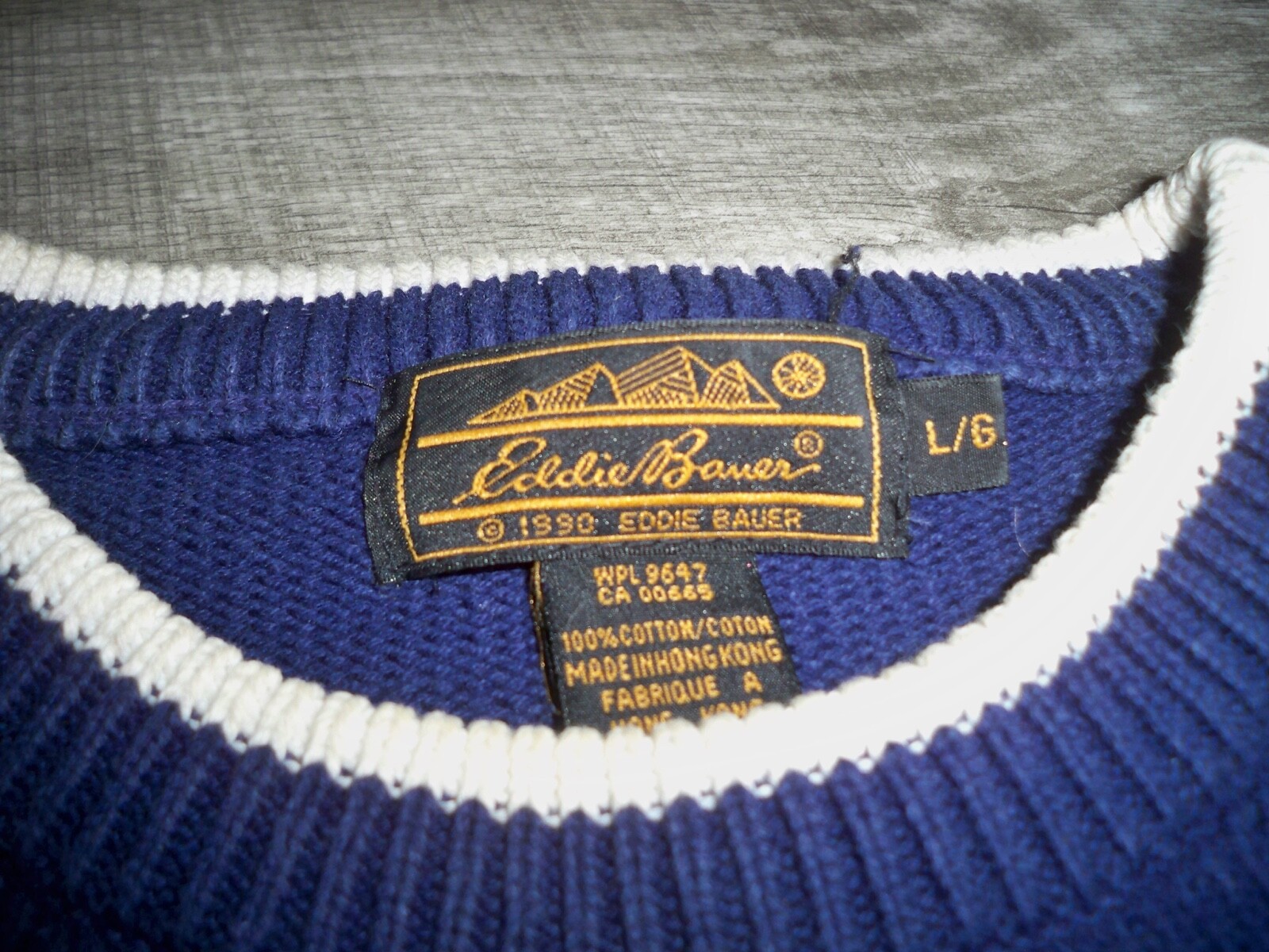 Eddie Bauer Knit Purple Sailing Boating Yacht Sweater Jumper Womens Large Vtg