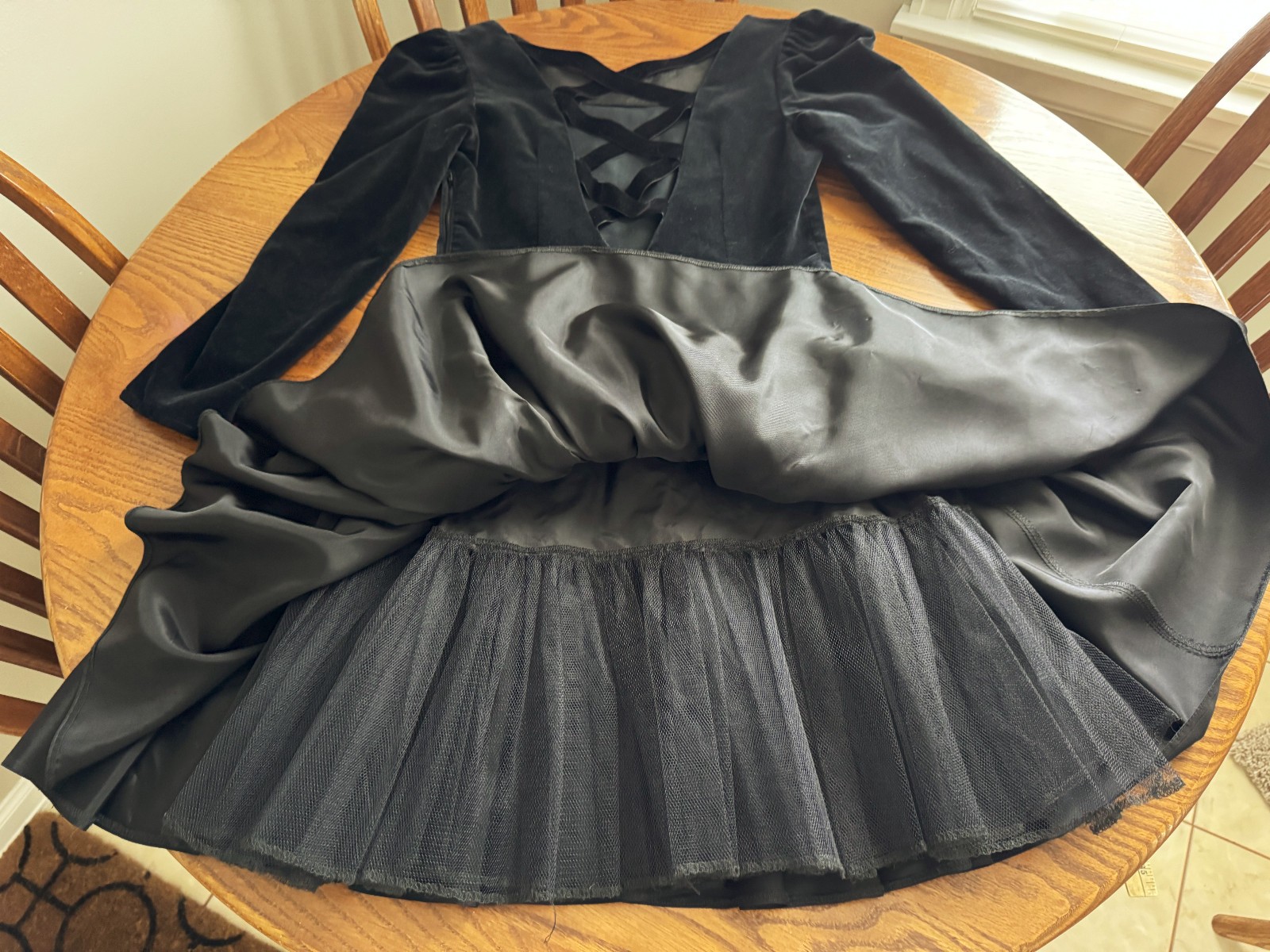 Vtg ’90s ARIELLA London Sz L Velvet Fit & Flare Retro Style Black Cocktail Dress
