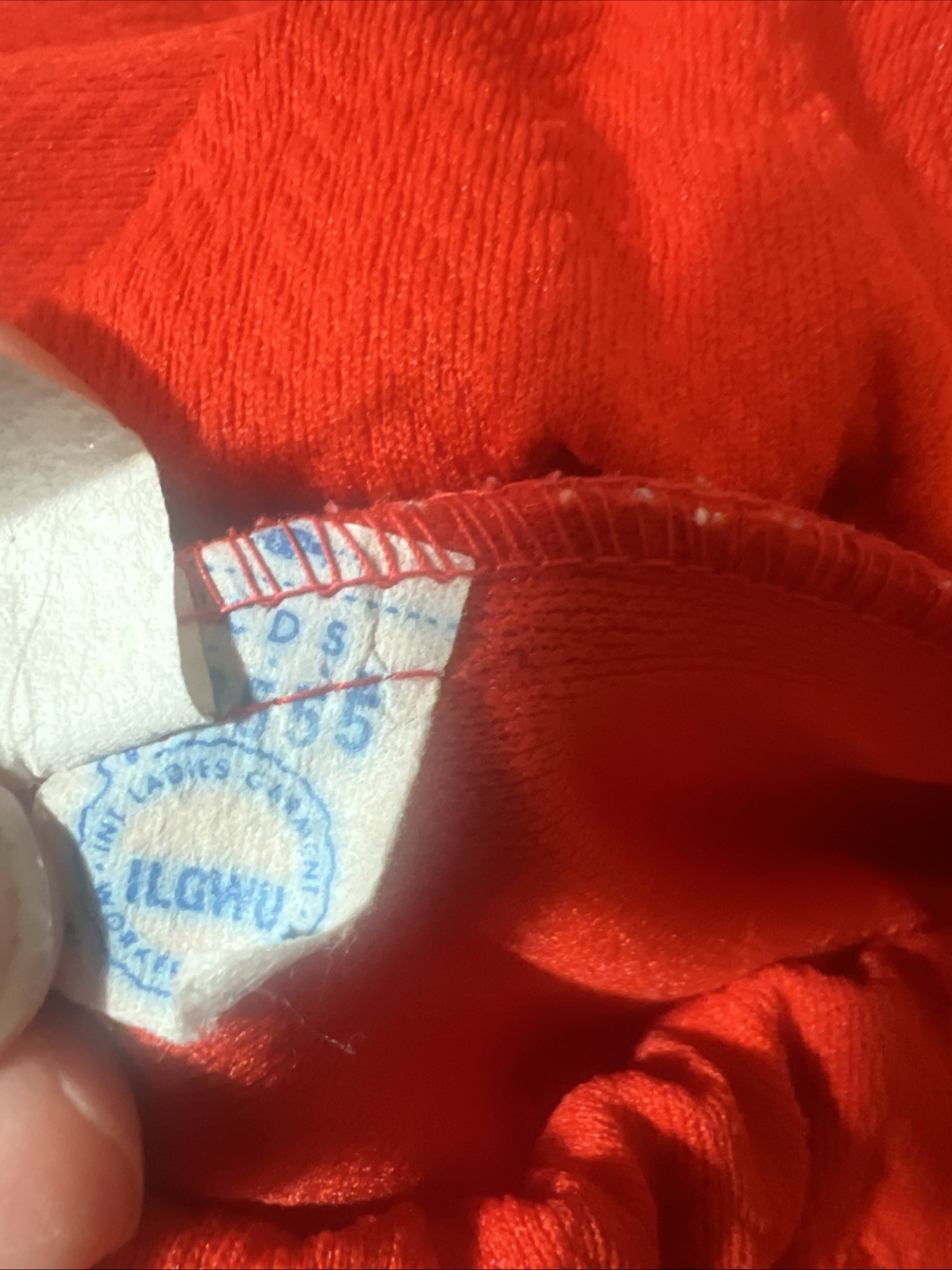 INTERNATIONAL LADIES GARMENT UNION WORKERS Vintage Red Elastic Waist Pants