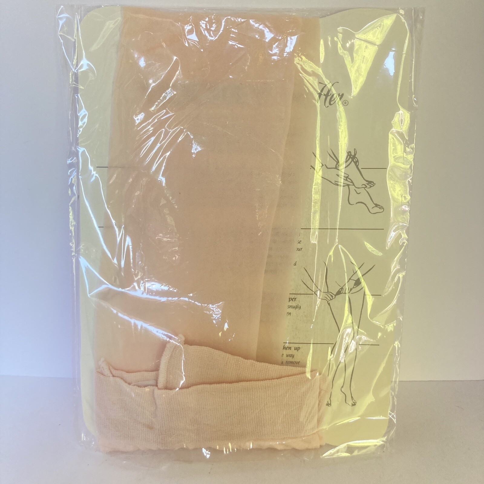 VTG NOS Jockey For Her Pantyhose Hosiery RARE Pink Champagne Medium 4″8′-5″4′