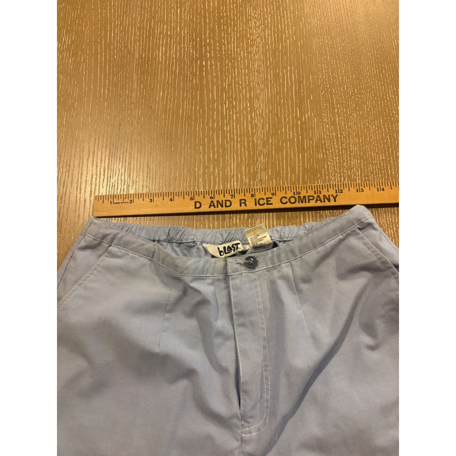 Vintage BLAST Womens Size 16 Light Blue Jacket Pants Set Casual 2 Piece Retro