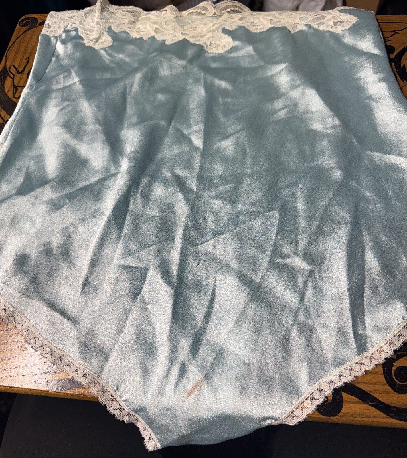 VINTAGE BLANCHE RALPH MONTENERO TEDDY / LINGERIE ! SMALL. BLUE. TLC SPOT