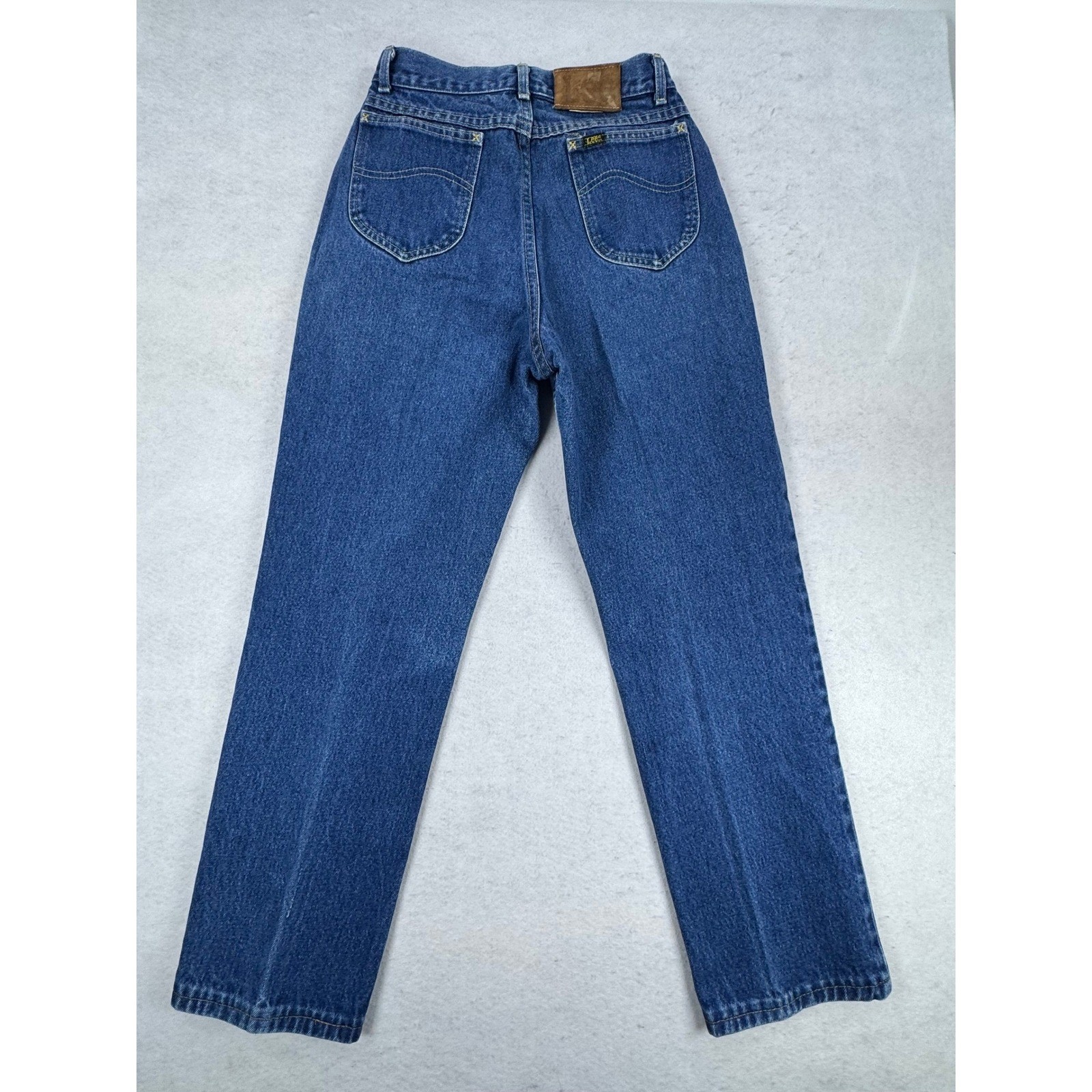 Vintage Lee High Waisted Mom Jeans Blue Tapered Made in USA Size 11 Med 27×28