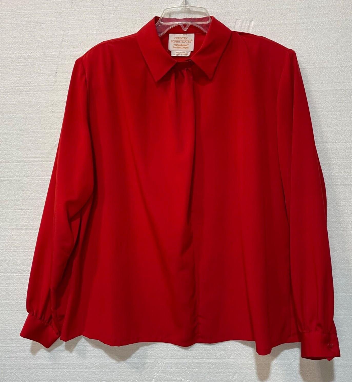 Vintage Pendleton Country Sophisticated Blouse Size 16