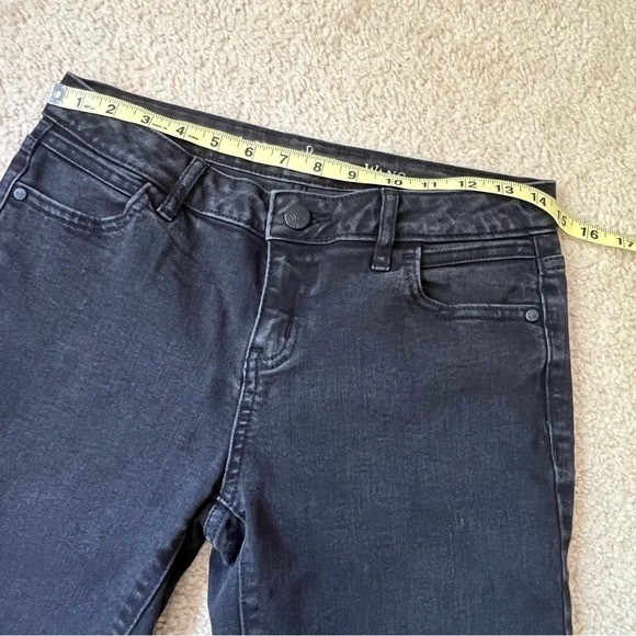 Simple Vera Wang Womens Pants sz 4 Mid-Rise Black Denim Jeans Casual Goth
