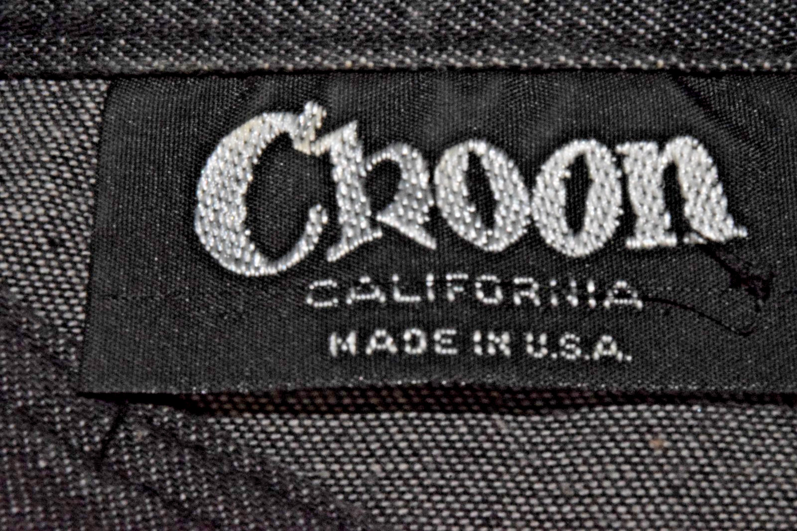 Vintage Jean Shirt Dress Choon California Sz S 80s Charcoal Denim Button Down