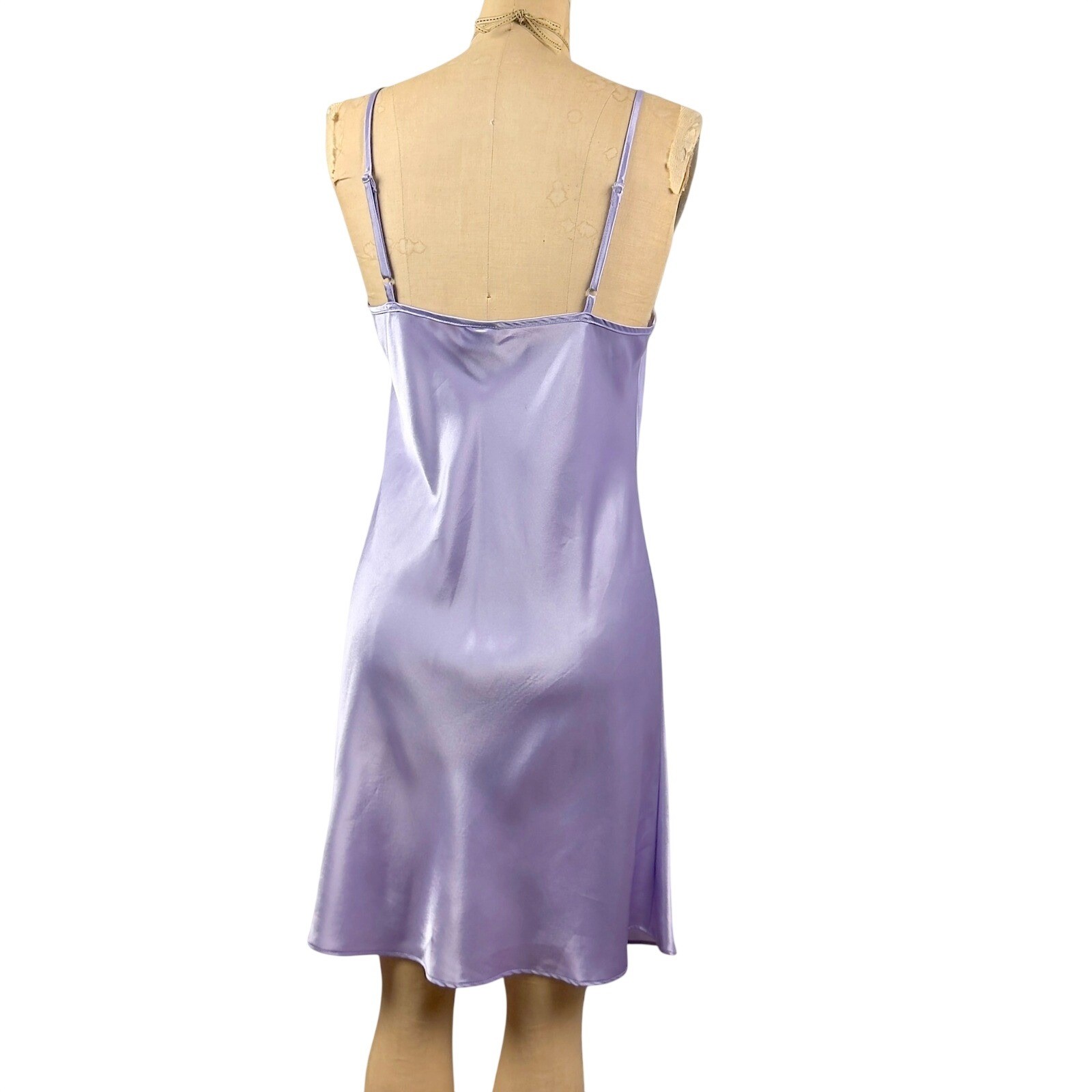 90s Gilligan O’Malley Satin Slip Dress Coquette Angelic Lavender Midi Vintage