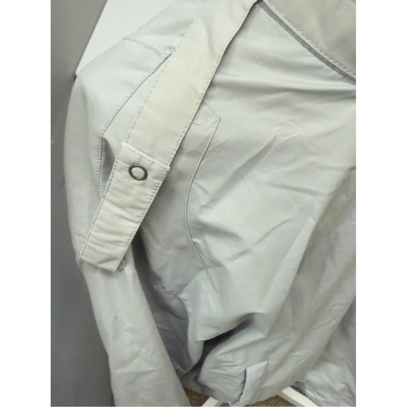 Vintage 90s Members Only L Silver Gray Racer Jacket Moto Indie Sleaze