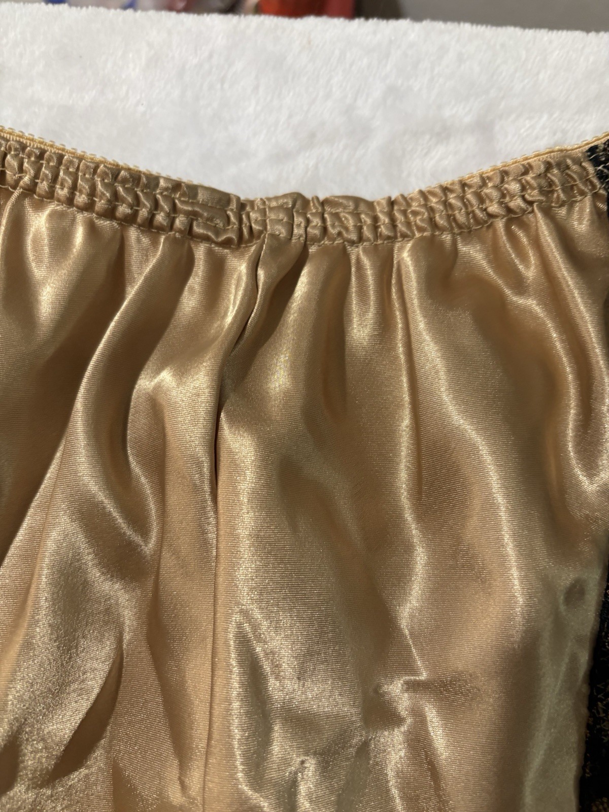 VTG Lucie Anne Panties & TANK 2XS French Cut Gold High Waisted USA B-32 W-28