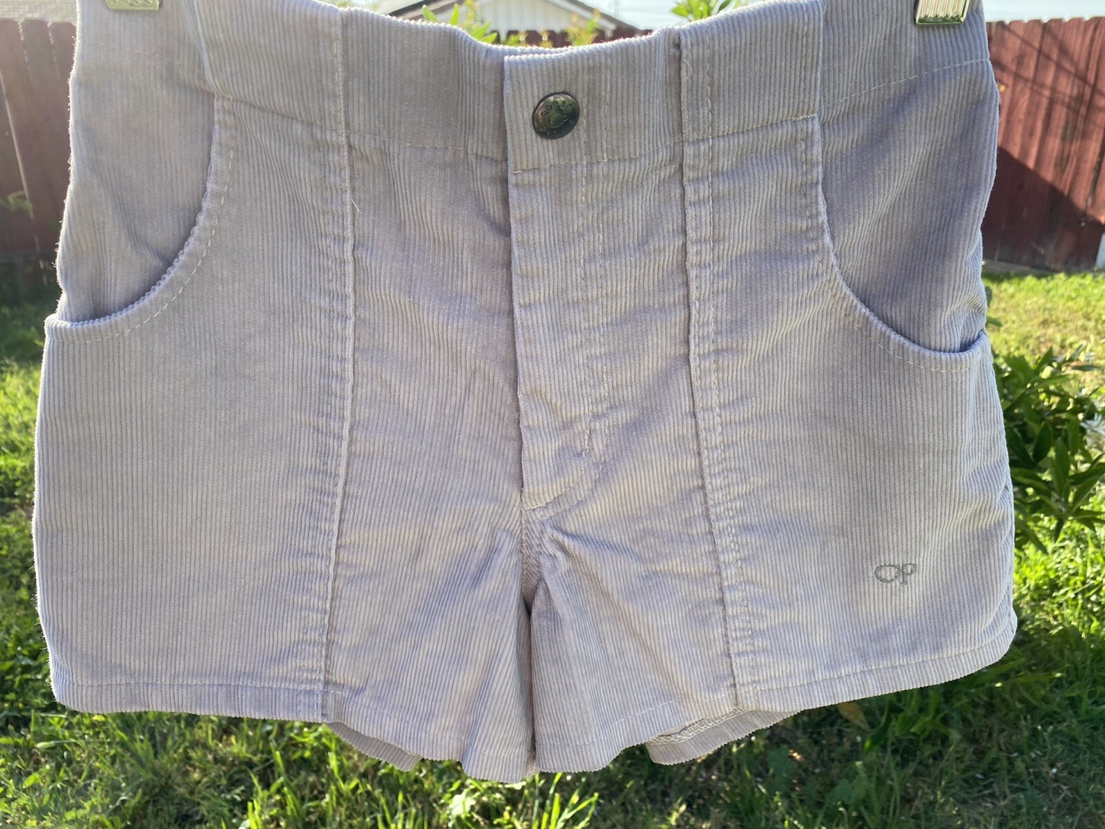 Vintage 70s 80s Ocean Pacific OP Corduroy Shorts Gray 24 Surf Skate 90s USA Grey