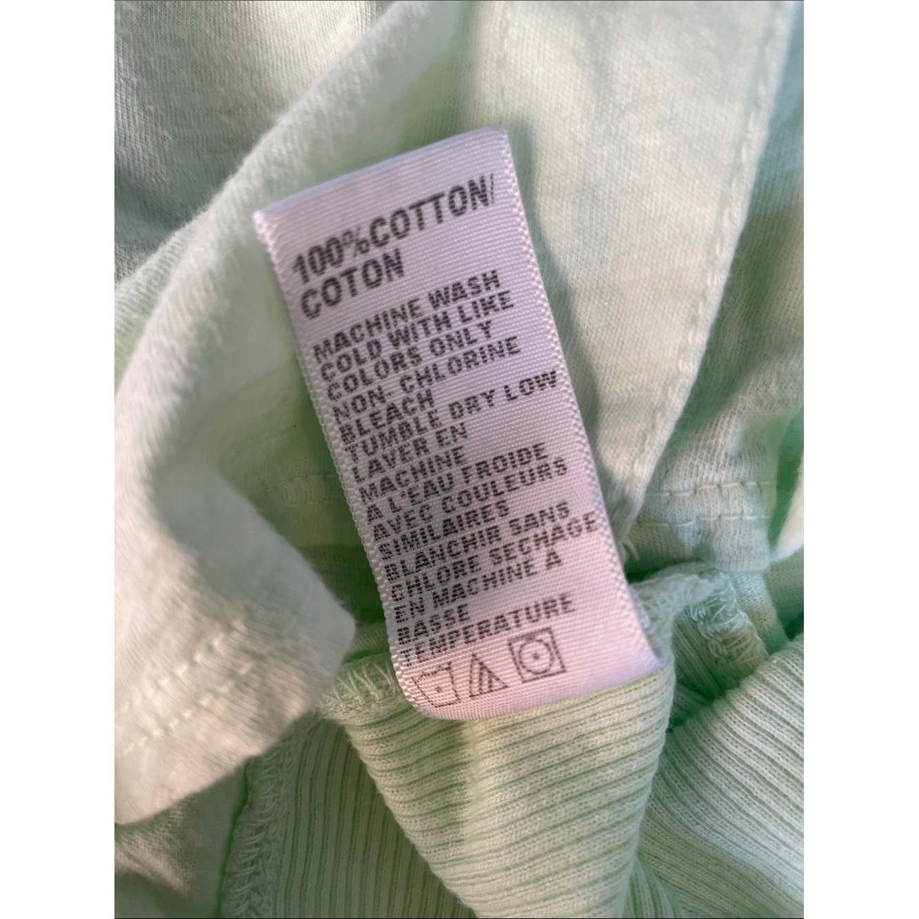 James Perse Sheer Slub Side Panel Sea Foam Green Button Down Shirt Size Large