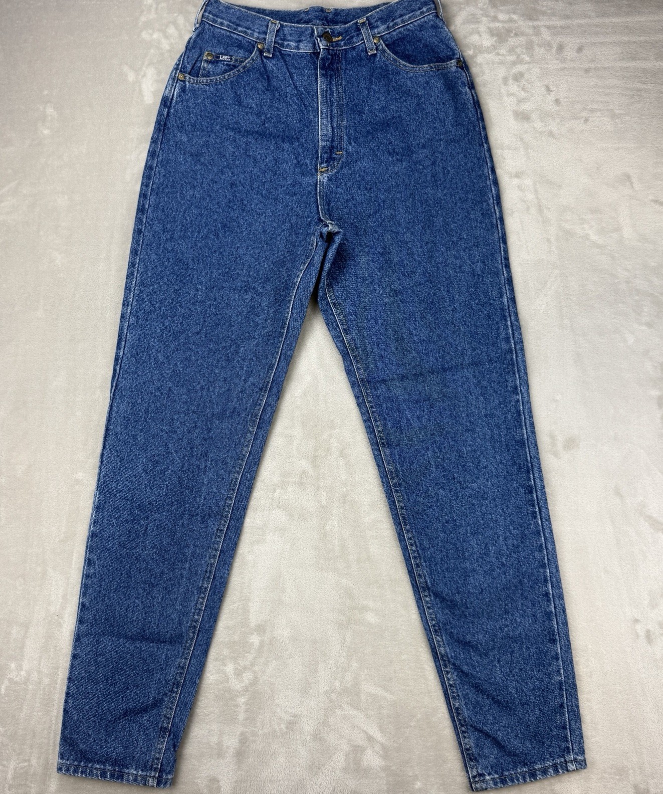 Vin Lee USA Yoke High Rise Utility Carpenter Mom Jeans Women’s 12 Long (29×33)