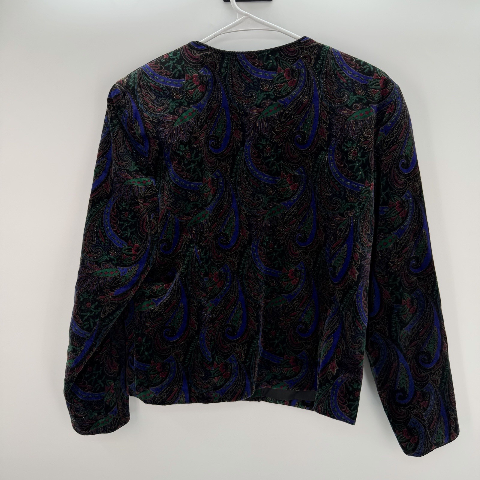Tan Jay Oui Petites Nygard Paisley Print Blazer Jacket Size 8P 100% Cotton