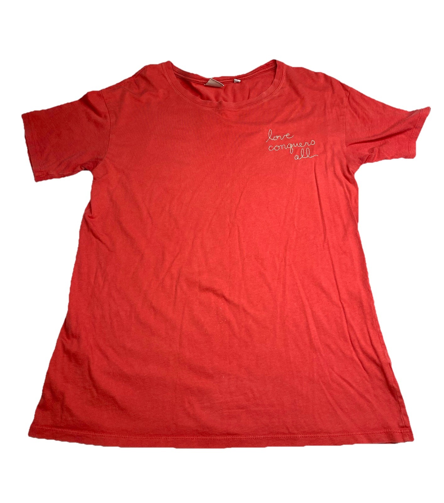 Vintage Junk Food Embroidered Wonder Woman Size M T-Shirt Red Made In USA