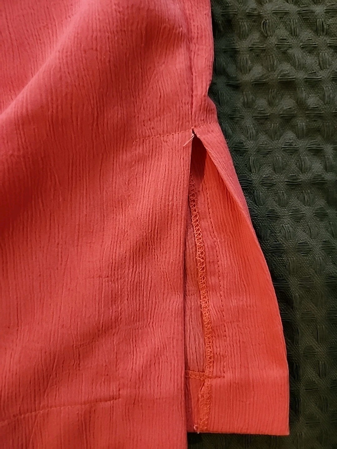 Vintage Ruth Norman Saks Fifth Avenue Orange Tunic Top Sz.L~READ~3/4 Sleeve~USA