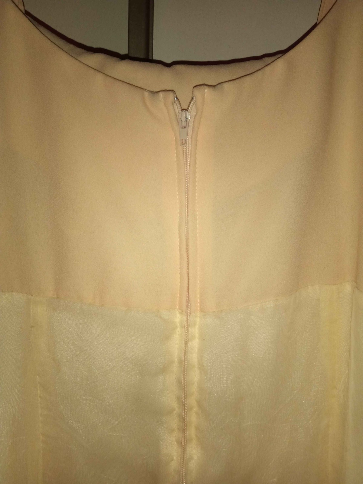 Vintage Dress: 90s Embroidered Lace Dress in Beige – Size Large