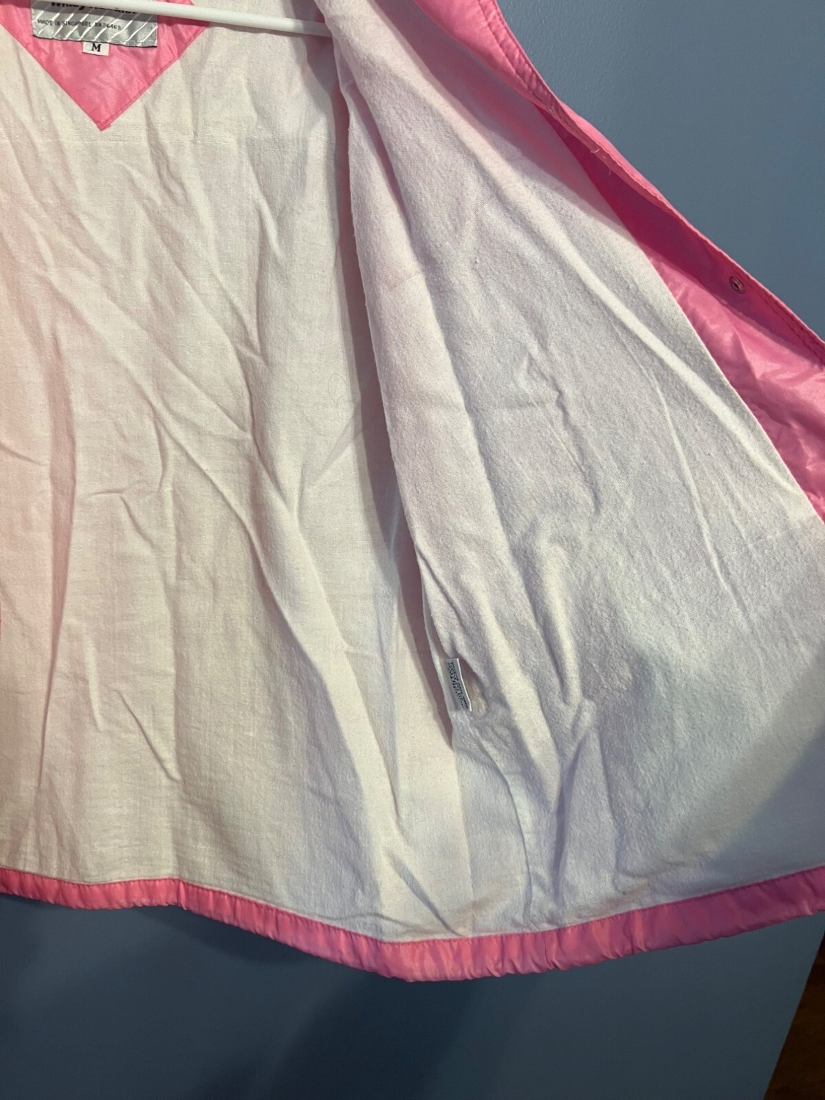Vintage Windy Weather Women’s Bubble Gum Pink Lined Windbreaker Size Medium
