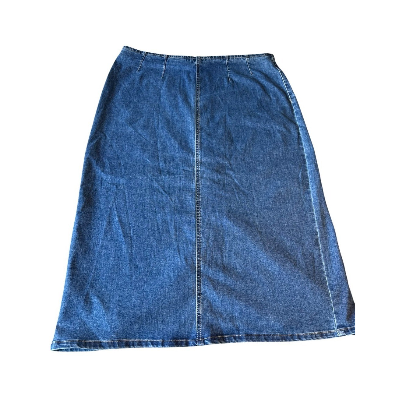 Classic Blue Denim A-Line Skirt