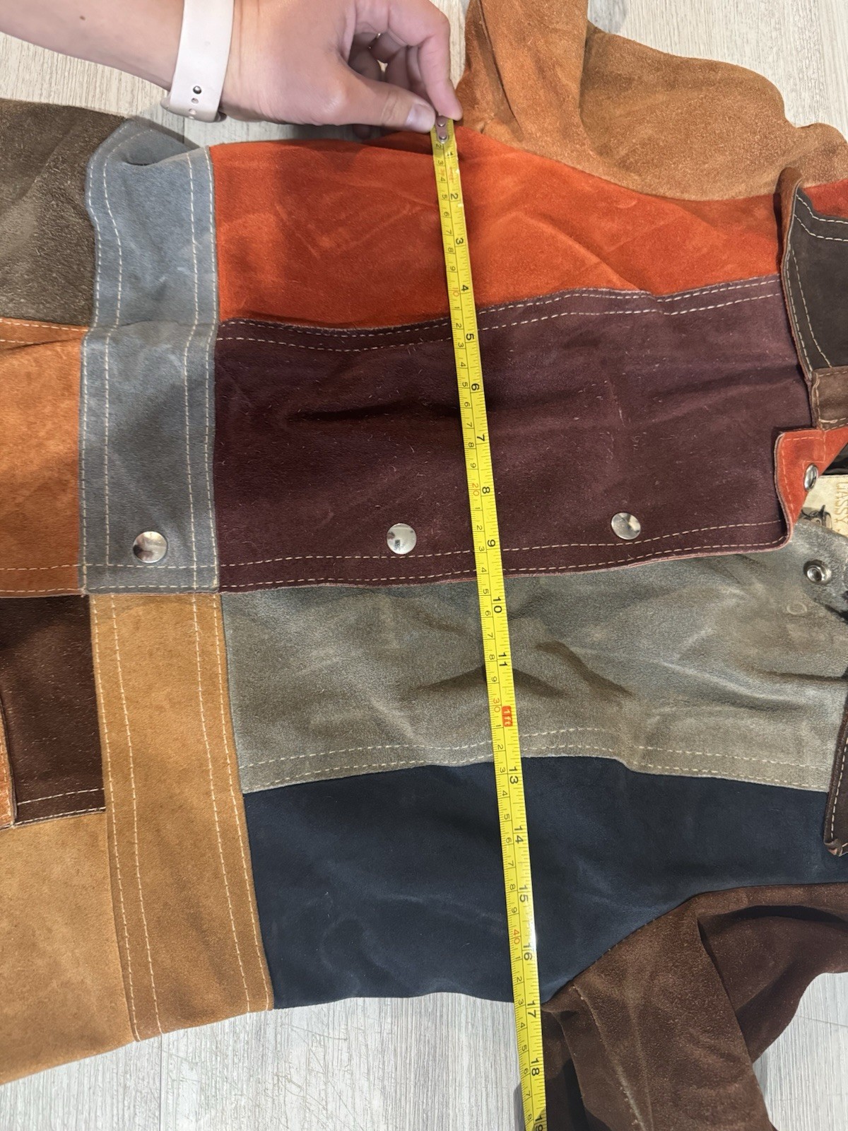Vintage Gassy Jack Patchwork Suede Jacket Small Brown Orange Coat 70s Vancouver