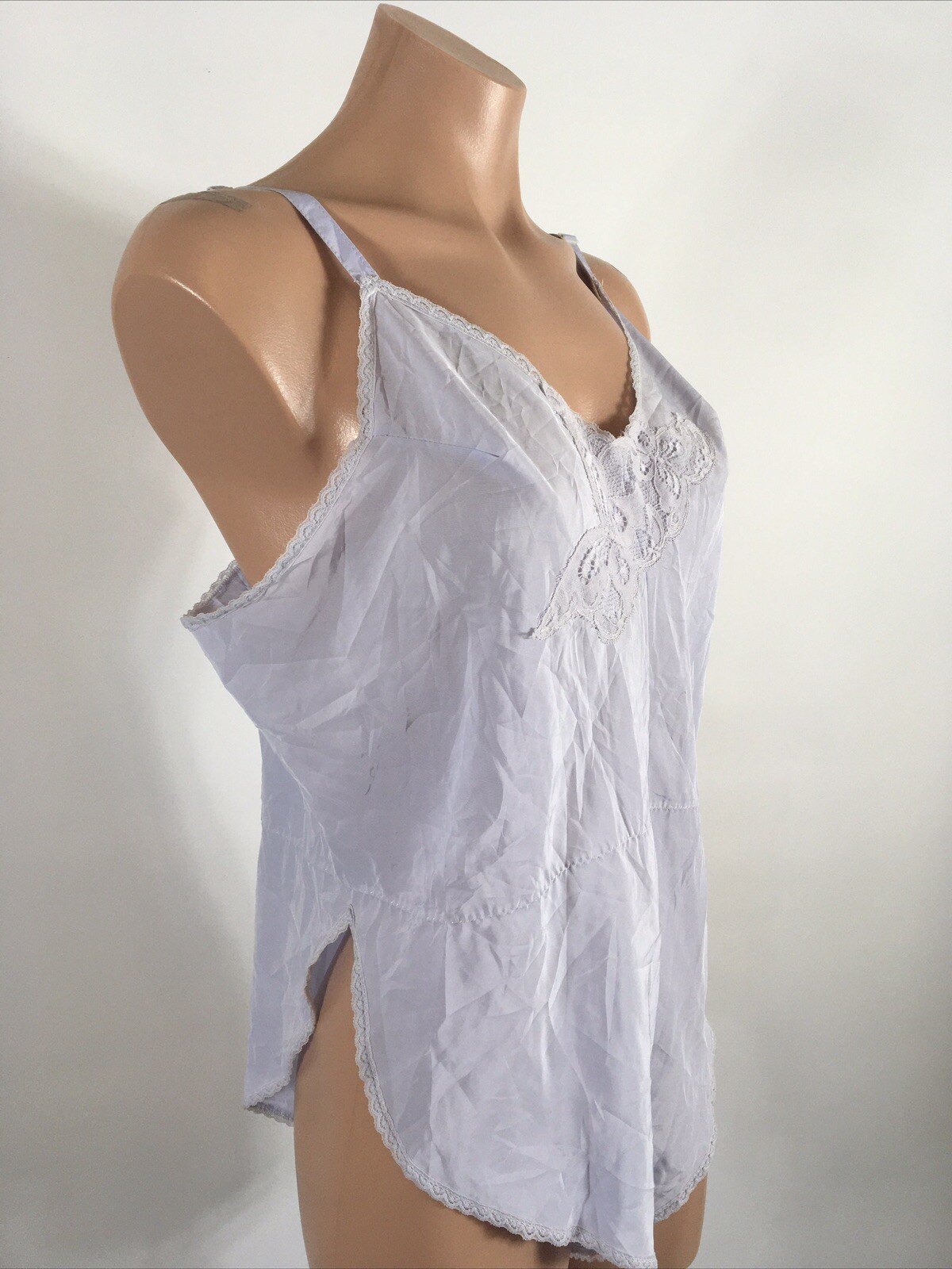 Vintage Teddi Lavander Romper Teddy 36 NWT Silky Butterflies Lace Lorraine USA