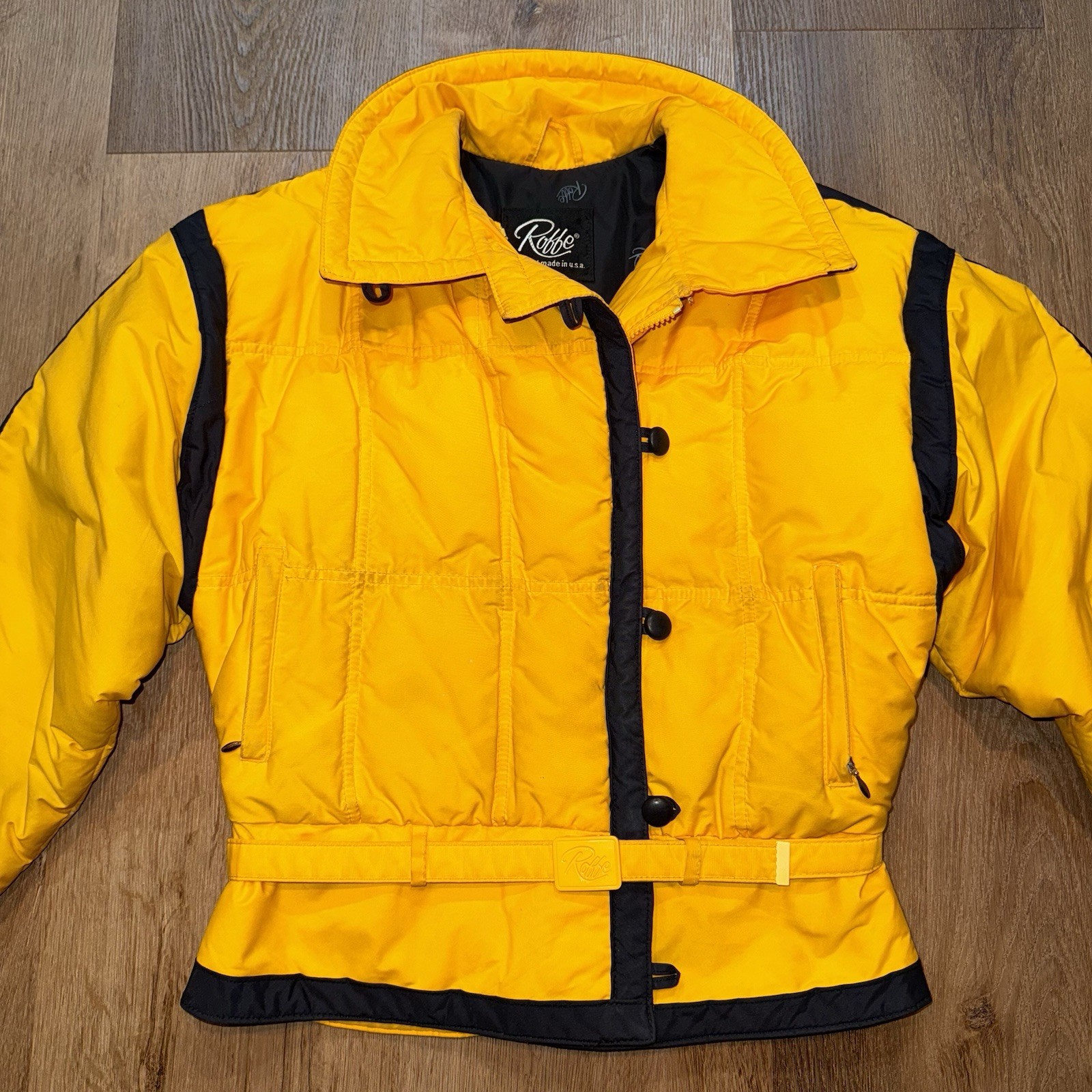 Vtg 70s 80s Roffe Ski Jacket Duck Down Fill Apres Snow Bunny Coat Womens Medium