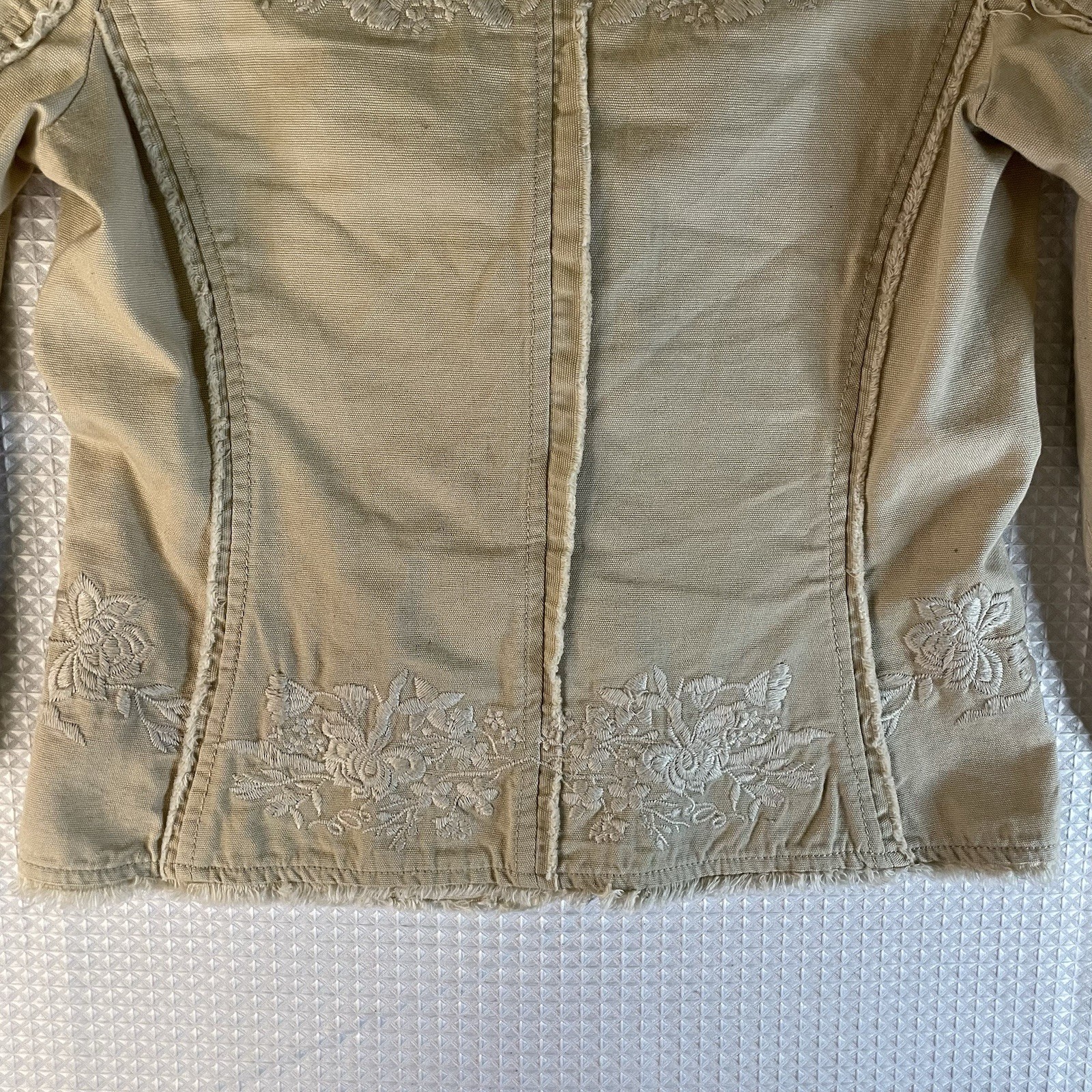 Vintage Y2k Miss Me Pink Embroidered Western Boho Blazer Jacket Size Small