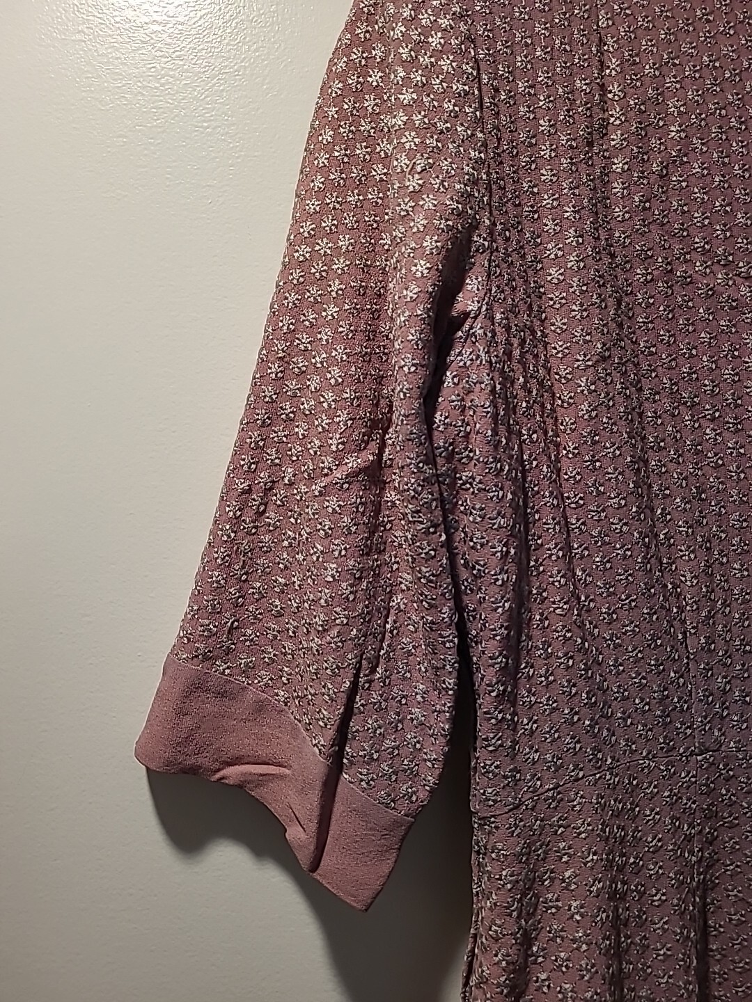Martha Manning Original Vintage Mauve Dress Faux Two Piece Peplum Short Sleeves