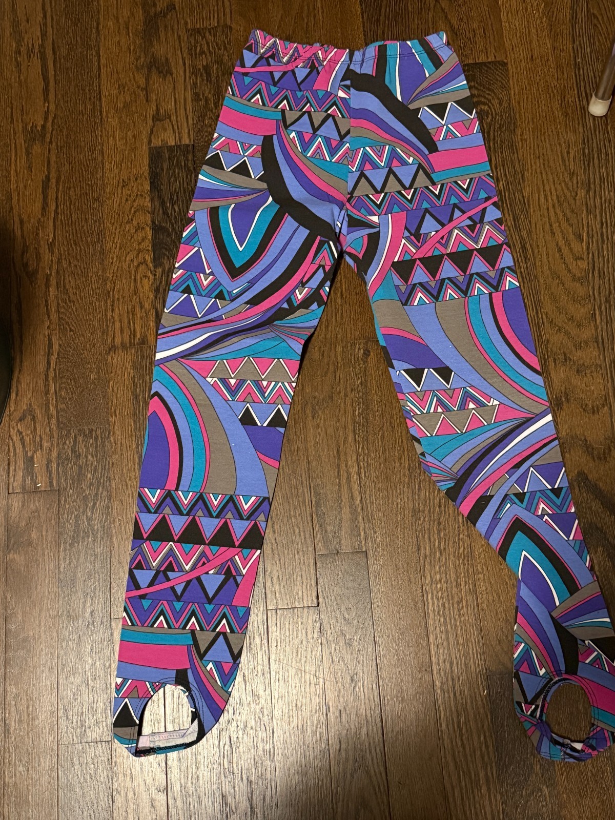 Vintage 80s The Limited Stirrup Pants mod bright rayon blend stretch 21″ waist