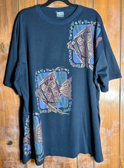 Vtg 90s B.C. T s Best Womens Sz 5X Black Graphic Tee Made in USA Single Stitch