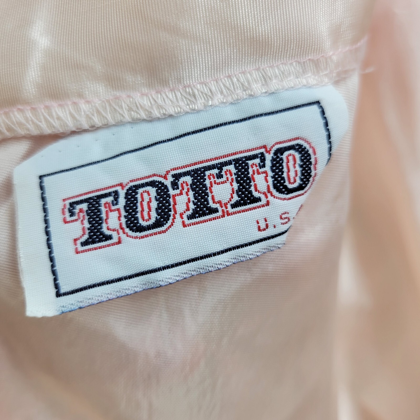 Vtg Totto Barbiecore Bodycon Dress Pastel Pink Lace Overlay Satin Open Back 13