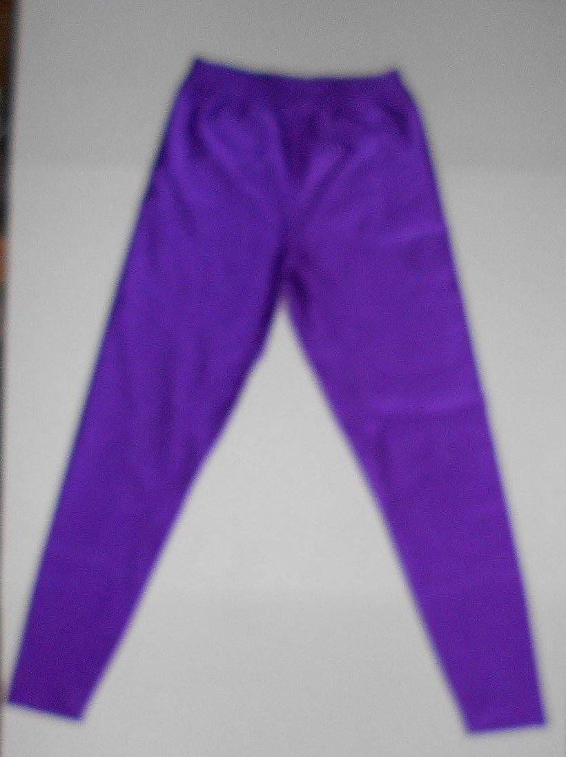 Womens Vintage Modern Motion Bodywear Purple Shiny Cropped Capri Pants Sz M