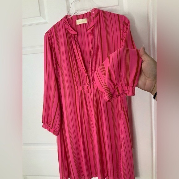 NWOT Natalie Martin Sammie Pink Striped Dress Sz XS
