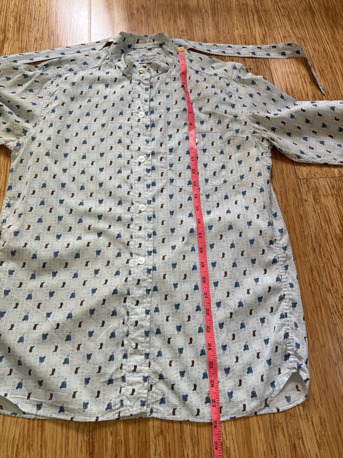 Vintage Ratcatcher Classics Western Shirt Horseshoes Boots Flawed S/M