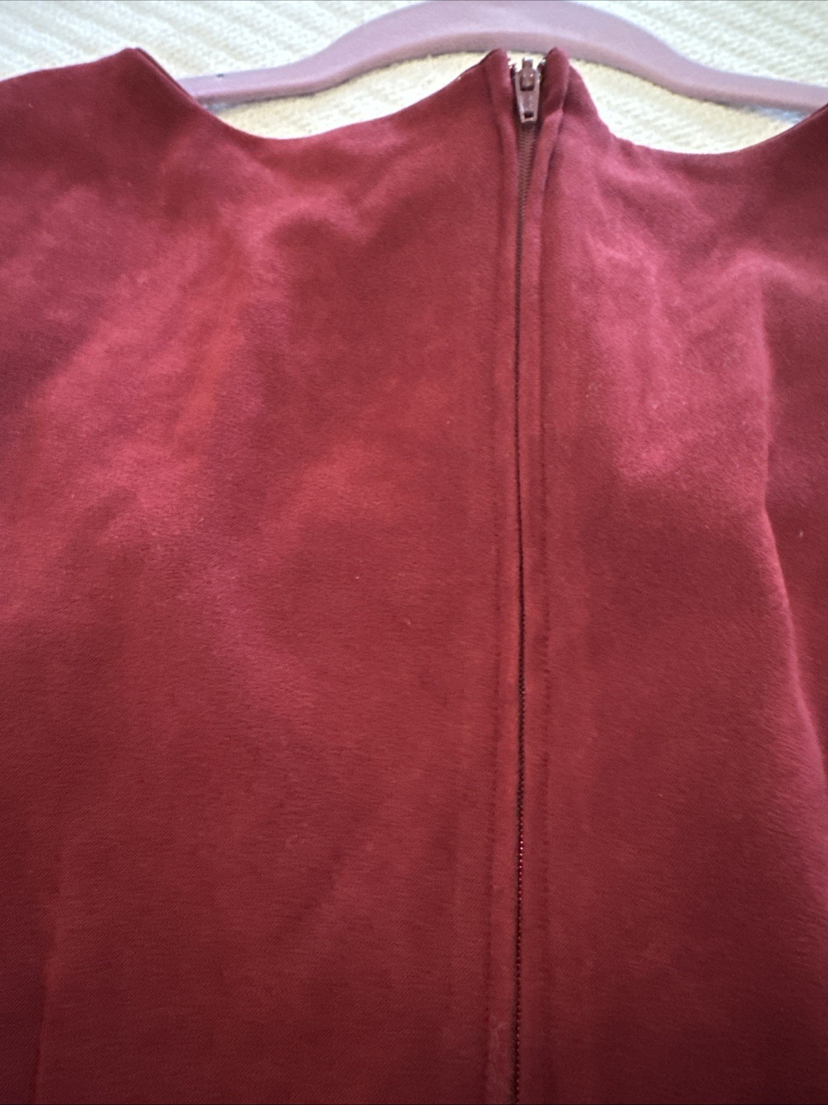 Vtg Miss Dorby Burgundy Wine Velvet 2 Piece Set Dress & Jacket Sz 14 Shoulderpad