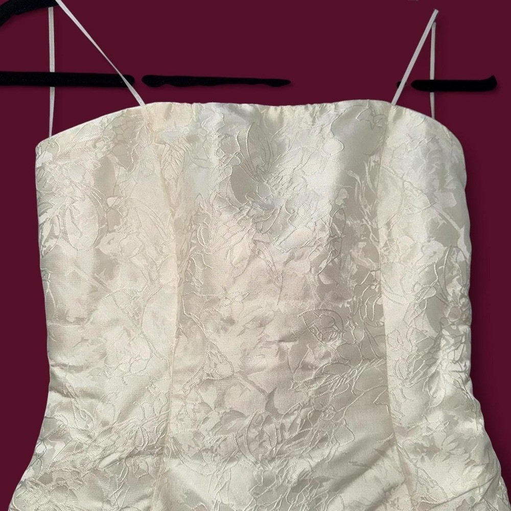 The Vintage Shop White Jacquard Corset Mini Dress Size Small NWT