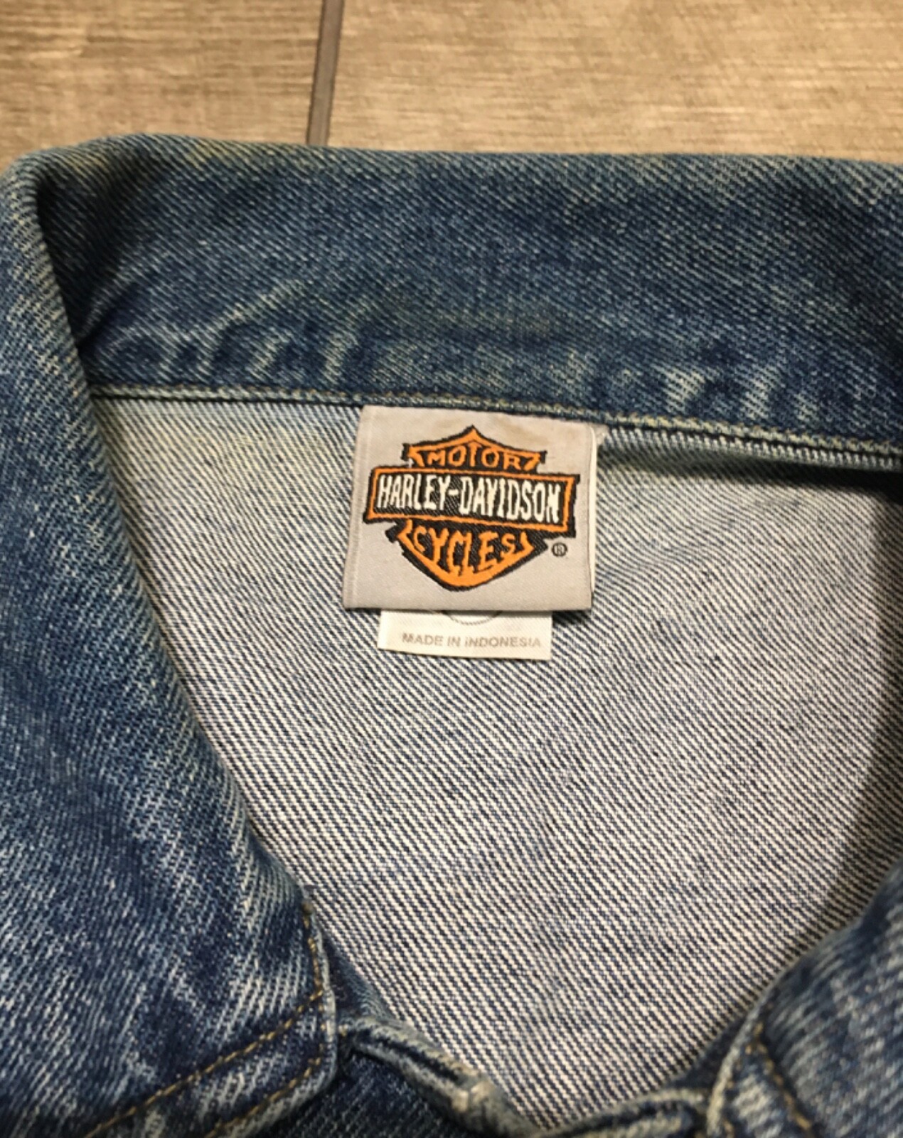 Vintage Harley-Davidson Motorcycles Denim Jean Jacket Womens Size XLarge 18 Blue