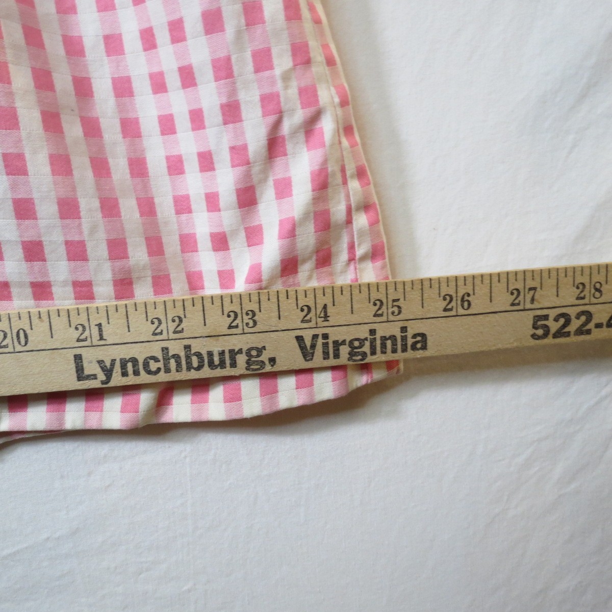 NO BELT VTG Betty Hartford Pink Gingham House Dress Rockabilly 50s A-Line READ