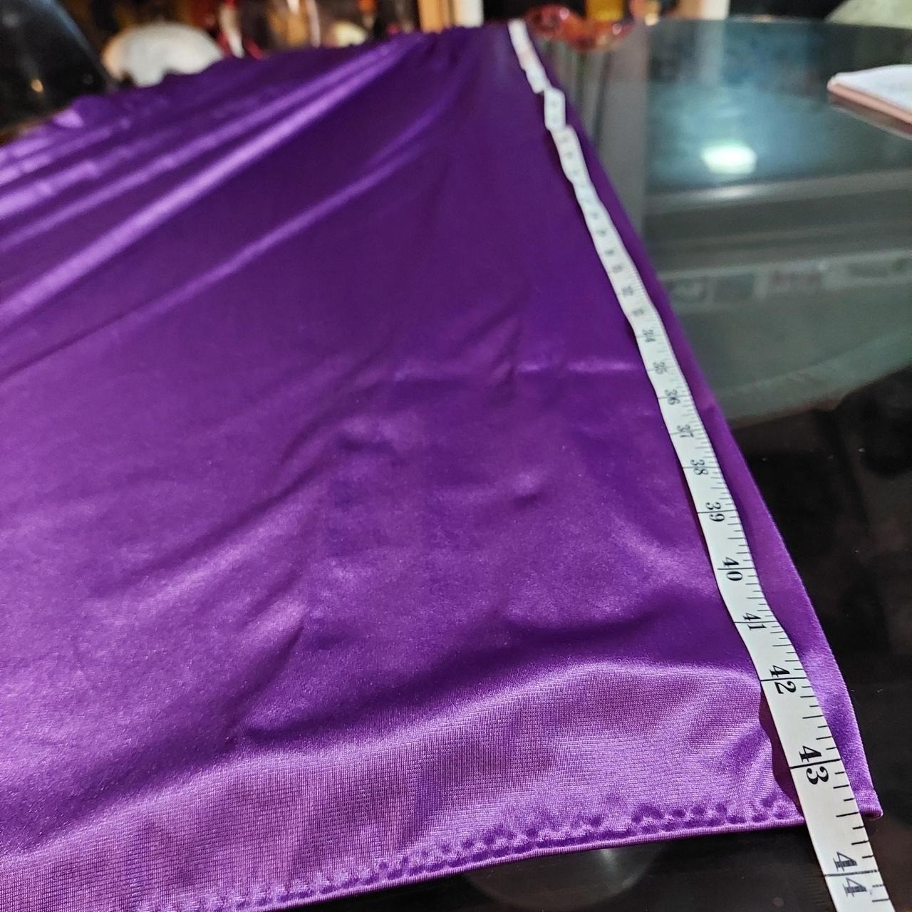 Vintage purple maxi slip with lace and bow detail.