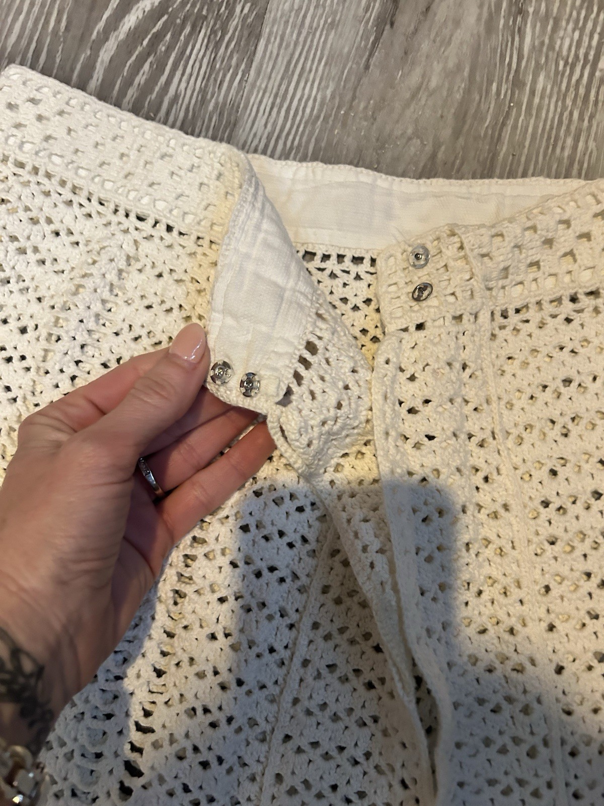 Young Ladies Vintage Crochet Over Skirt. Handmade. Lovely Piece. XS/S