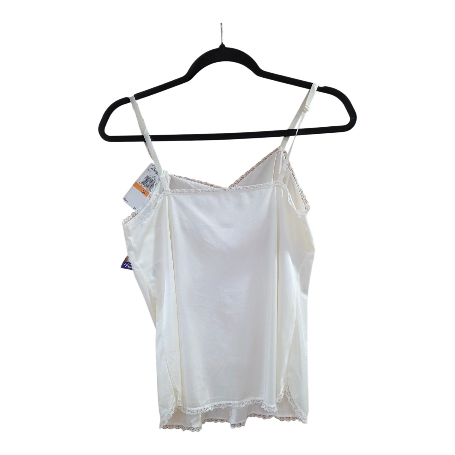 Vanity Fair Illumination Tank Top Cami White Large 42 NWT Style 19-107 Stretch