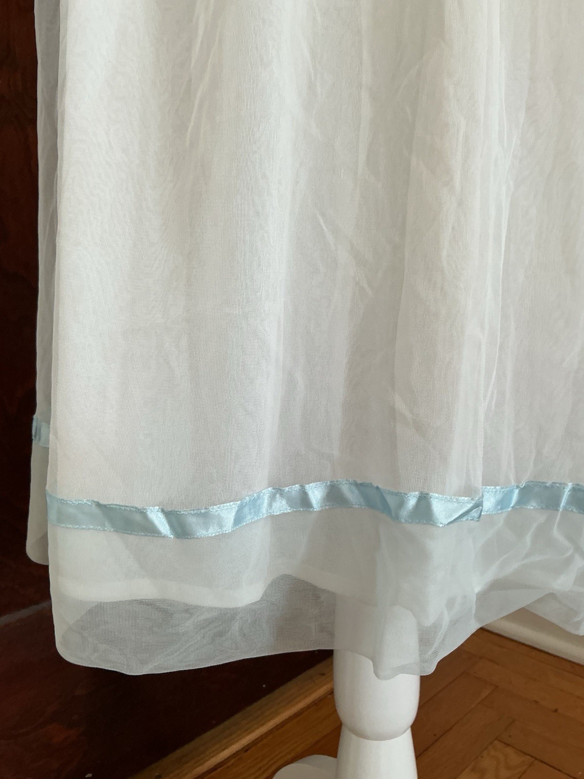 Vintage Miss Siren Negligee Chiffon Nylon Lace Babydoll Romantic Nightgown 36 S