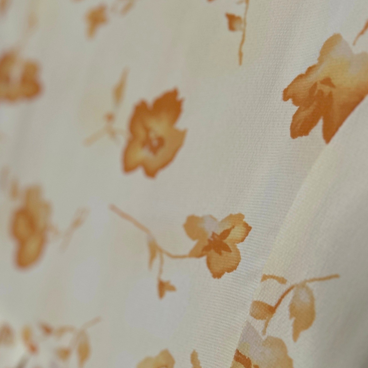 Vintage Coldwater Creek Butter Yellow Floral Midi Dress 8 Pockets Cottage USA