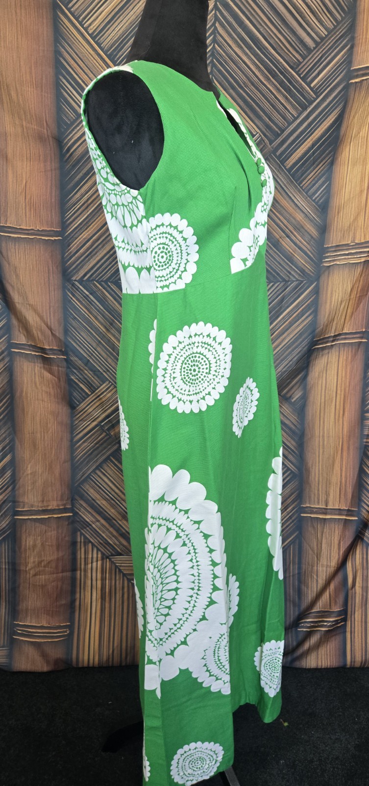 Vintage Waltah Clarke Hawaiian Maxi Aloha Dress w6059