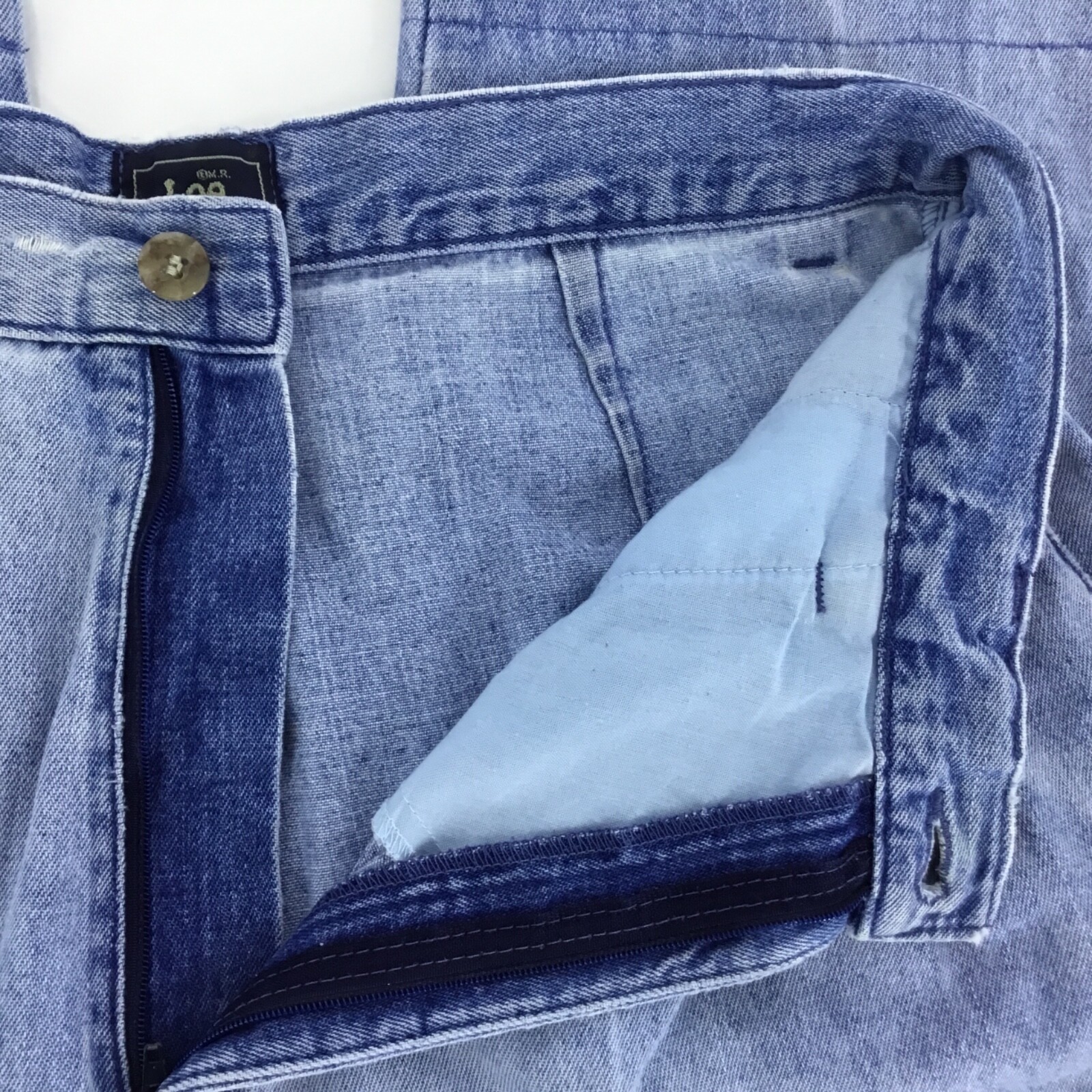 Vintage Sz 12 MED 30X27 Mom Jeans Lee High Waist Pleats Bareback Distressed