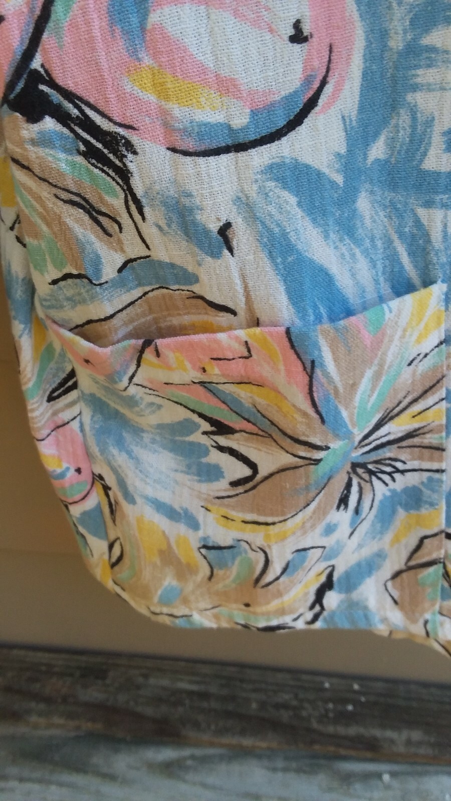 Vintage 80s womens jacket spring multicolor floral 3/4 sleeves by Act III